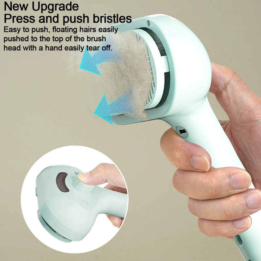 3in1 Pet Steam Spray Grooming Brush