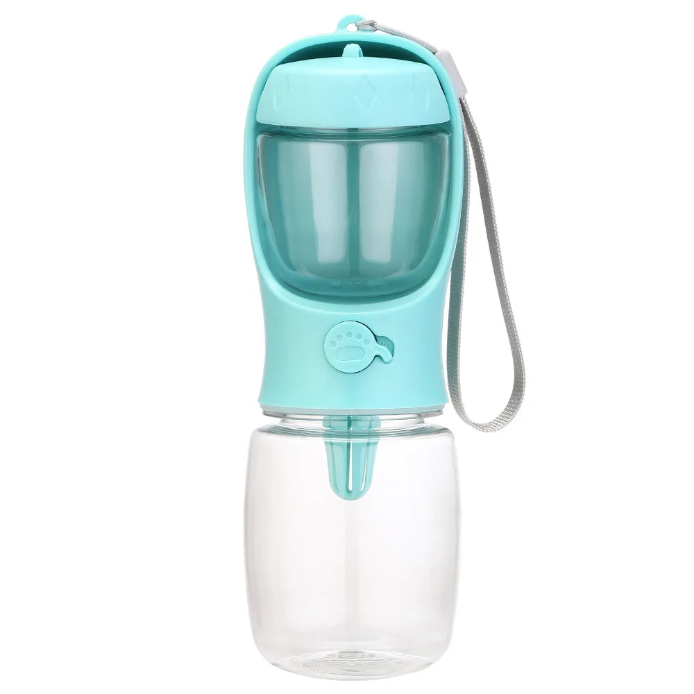 Travel Pet Water Cup Bottle with Food Dispenser