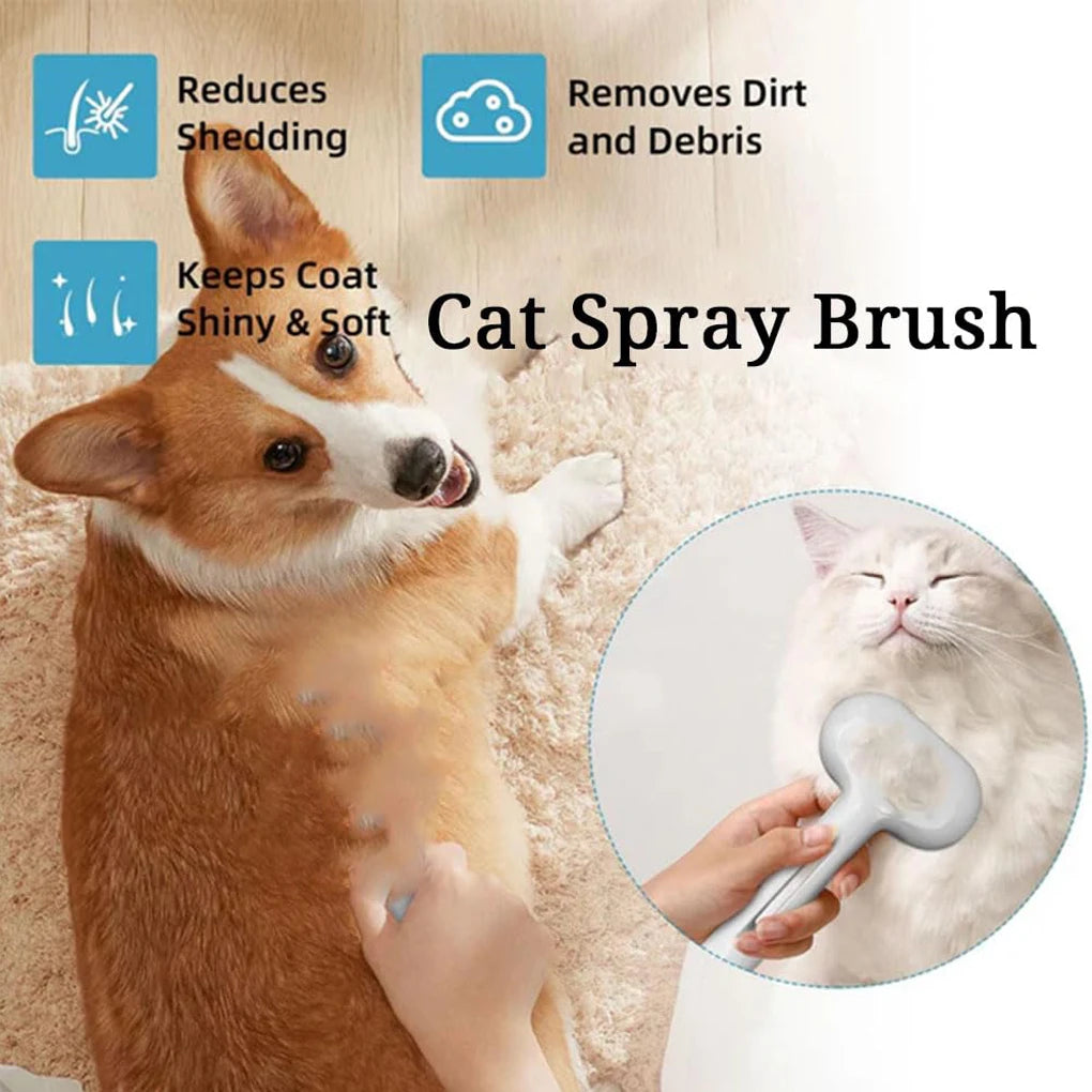 3in1 Pet Steam Spray Grooming Brush