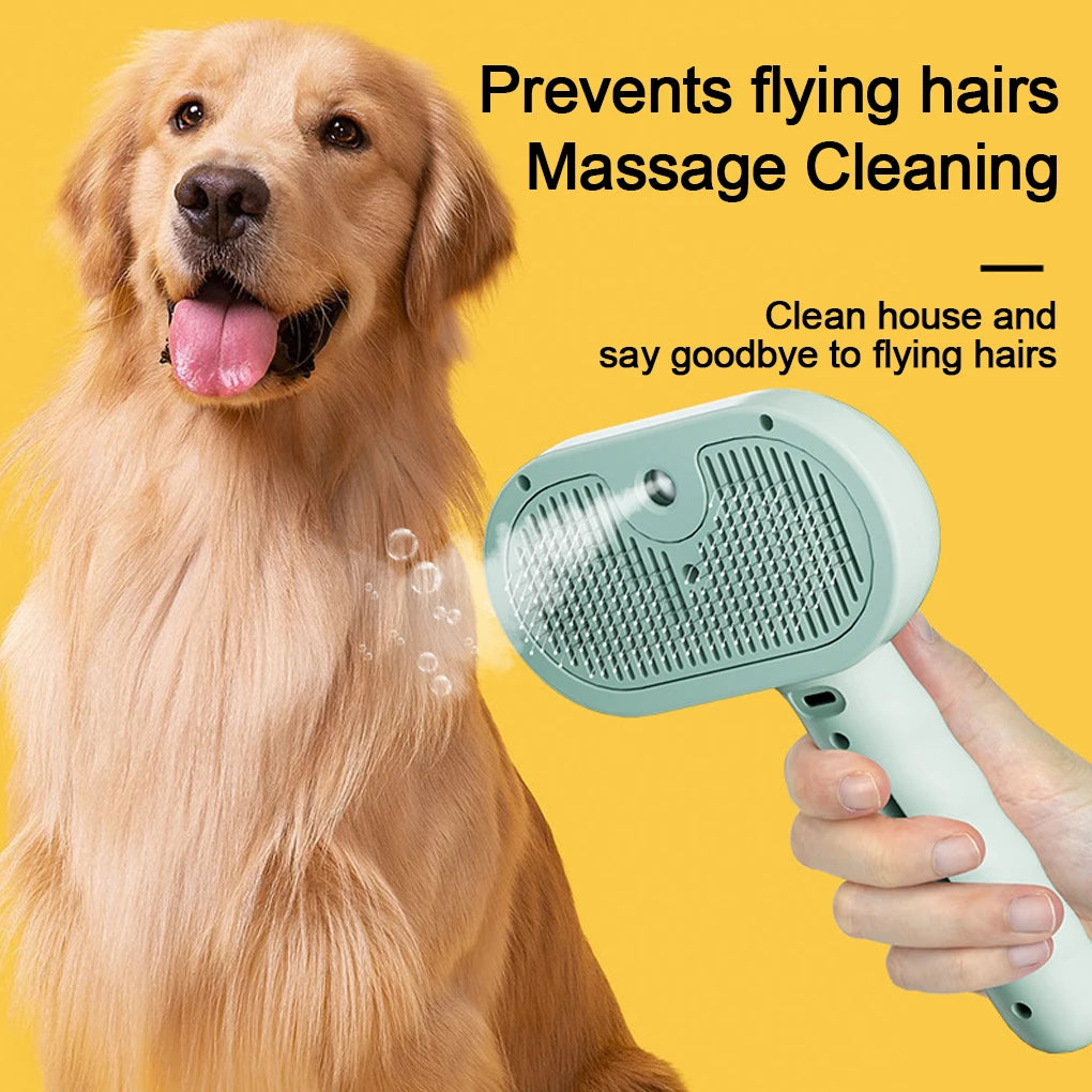 3in1 Pet Steam Spray Grooming Brush