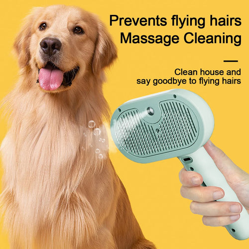 3in1 Pet Steam Spray Grooming Brush